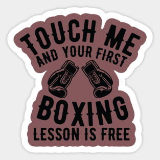 Boxing lessons Sticker